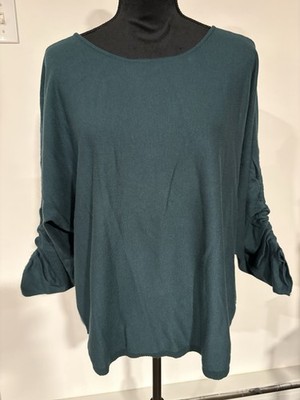 Max Studio Women s Ruched 3/4 Sleeves Sweater Size XL Retail$98