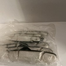 White / Black Trim Fishing Rubber Minnows New Sealed /7