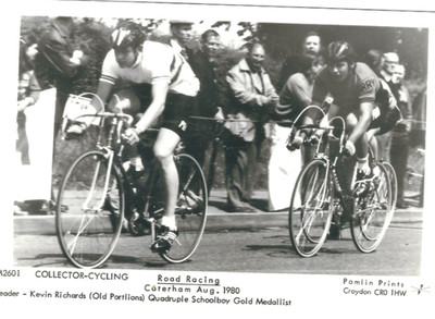 PAMLIN DRUCK POSTKARTE STRASSENRAD RENNEN CATERHAN 1980