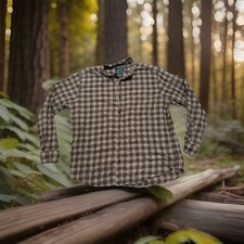 Woolrich Men's Plaid Flannel Shirt Long Sleeve The Green Label Collection XL