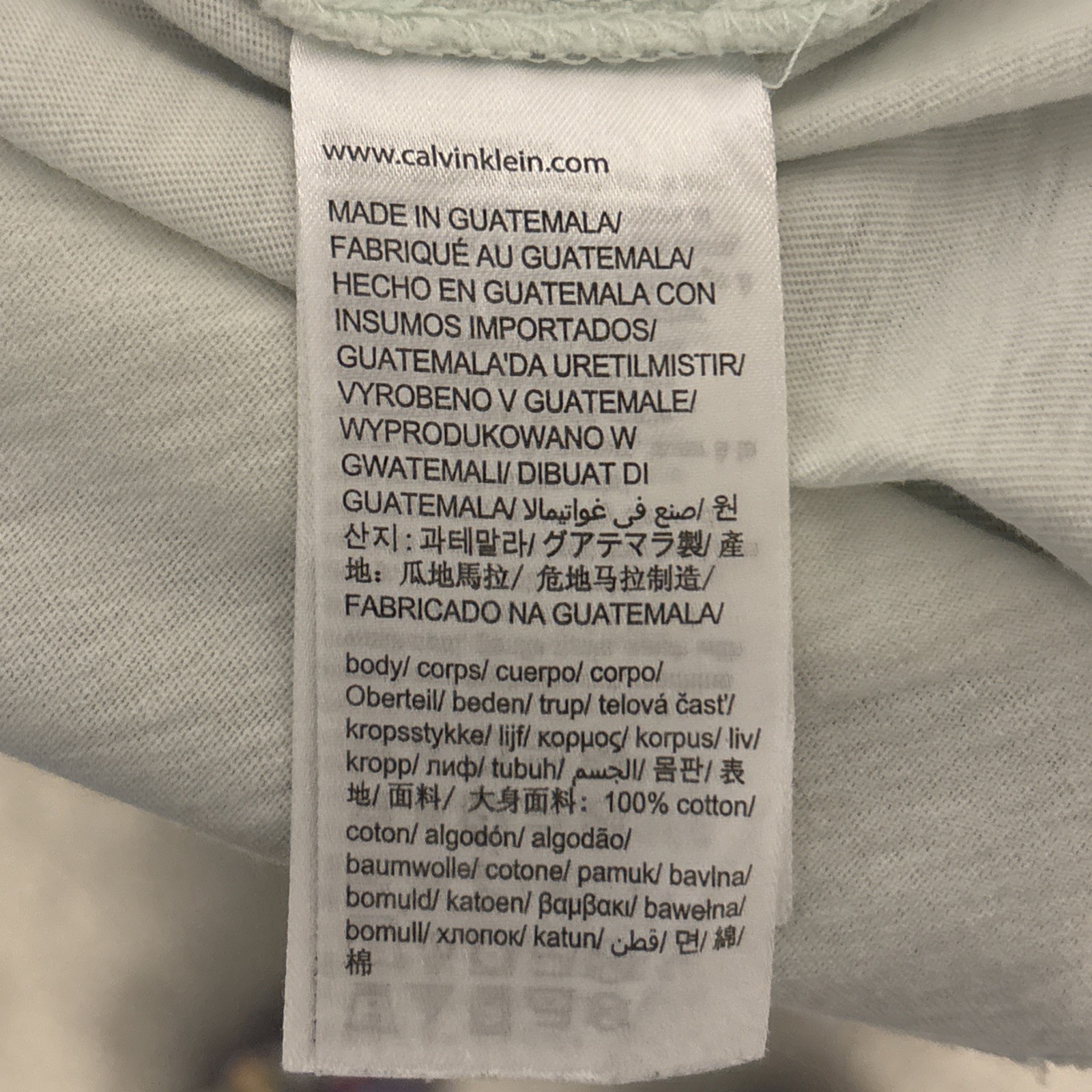 VTG Calvin Klein Jeans Men's Pastel Blue Spring T-shirt Rare Sz Large Free Ship image 8