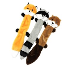 No Stuffing Dog Toy 3 Pack, Crinkle Squeaky Dogs Teething Chew Toys Set f&uuml;r