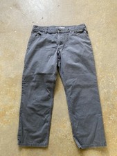 Carhartt Men  s Rugged Flex Relaxed Fit Canvas Work Pants Gray Sz 38X30 Lite Use 