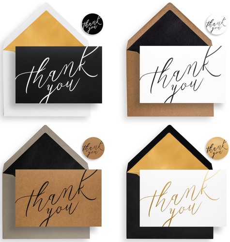 Thank You Cards with Envelopes & Stickers – 120 Blank 4x6 Note Cards ...