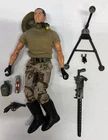 Vintage 1996 Hasbro Pawtucket 12" G.I. Joe Action Figure Black Hair Outfit, Guns