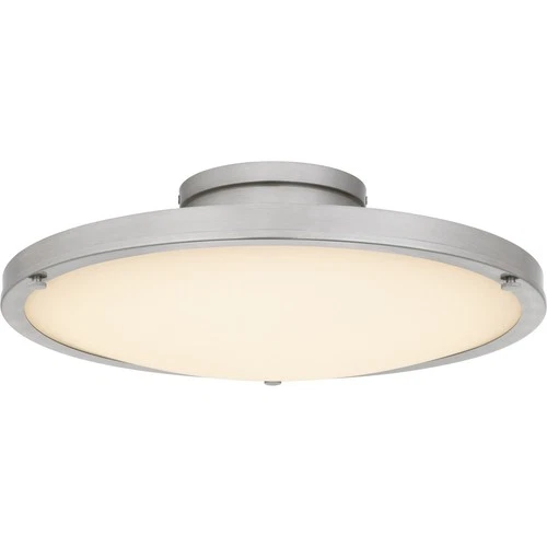 Brushed Nickel LED Semi-Flush Mount from the Donne Collection - Picture 1 of 7