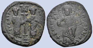 FOLLIS DE CONSTANTINE X DUCAS ET EUDOCIA 1059 1067 CONSTANTINOPLE GR. 7 9