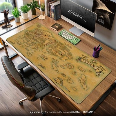 Hoenn Region Pokémon Mouse Pad   Vintage Fantasy Map from Ruby & Sapphire