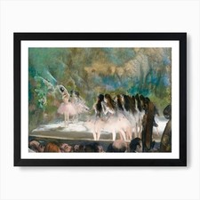 Ballet At The Paris Op?�ra, Edgar De Framed Wall Art Poster Canvas Print Picture