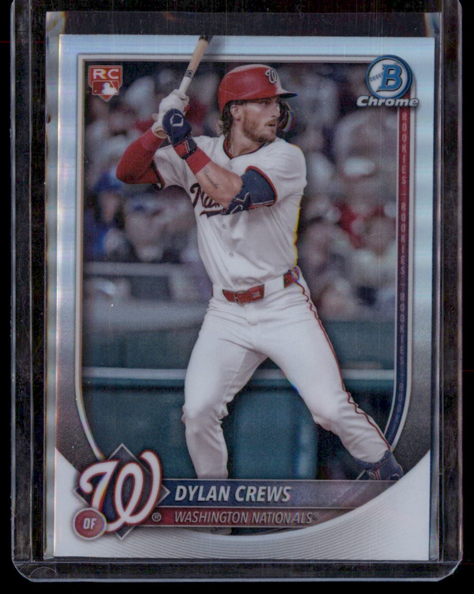 2025 Bowman #42 Dylan Crews Bowman Chrome Red Rookie Logo