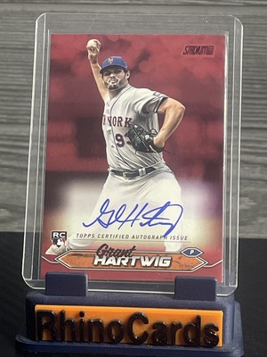 2024 Topps Stadium Club Grant Hartwig RC Auto Red /50 Mets