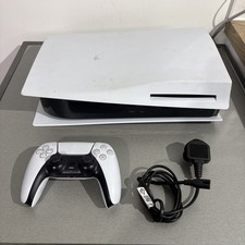 🔥 Playstation 5 Disc Edition White + Controller + Power Cable-Good condition 🔥
