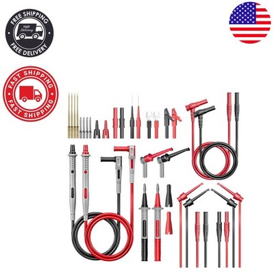 Versatile 28PCS Electrical Testing Kit with Alligator Clips & Replaceable Probes