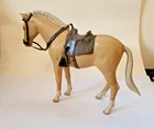 VINTAGE Marx THUNDERBOLT HORSE PALOMINO TAN JOHNNY WEST Action Figure Toy Nice!!