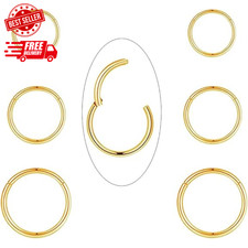 Small Gold Hoop Earrings: 14K Gold Plated Huggie Hoop Earrings for Cartilage Hel