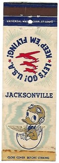 WWII WALT DISNEY'S DONALD DUCK JACKSONVILLE NAVAL BASE "KEEP 'EM FLYING" COV