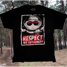 South Park cartman respect my authority graphic tee shirt