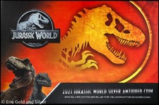 2021 $5 Niue Jurassic World Blue the Velociraptor 2 oz Silver Coin in OGP 98.22 per troy oz