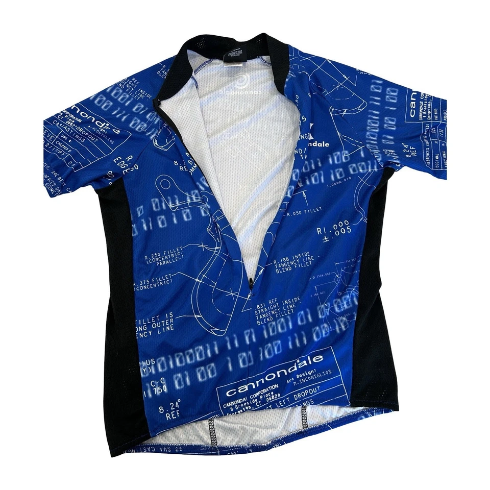 Jersey de ciclismo Cannondale vintage para hombre talla M azul manga corta 3/4 cremallera pulóver Foto 3 de 4