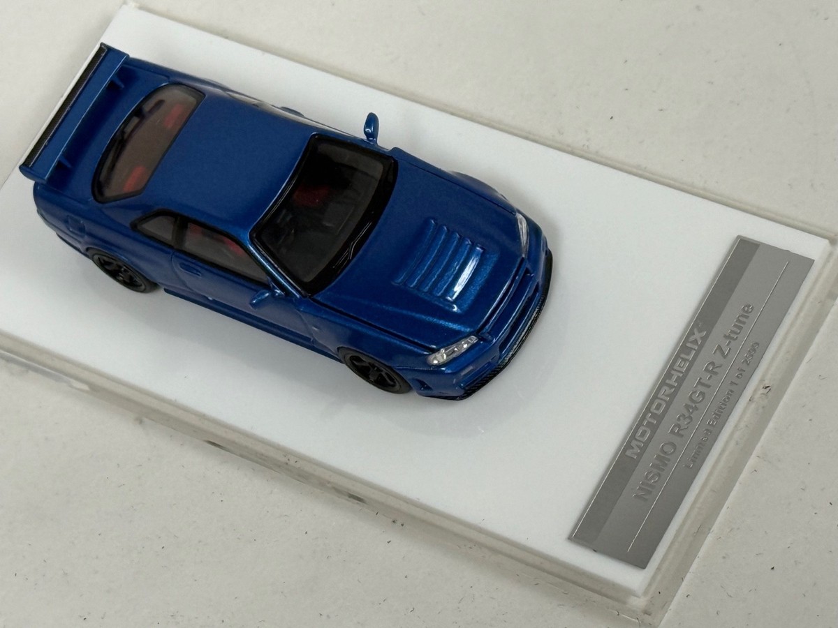 1/64 Motorhelix Nissan Skyline GT-R R34 Z tune in Bay Side Blue