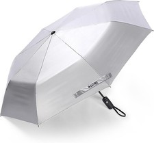 UPF 50 UV Protection Travel Umbrella 42/46 Inch Windproof Silver Coating Sun Bl