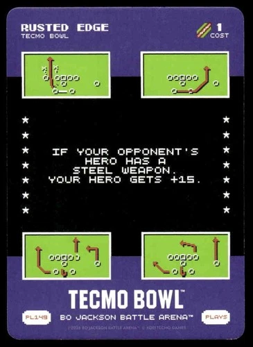 2026 Bo Jackson Battle Arena TECMO BOWL BOBA PL149 PL-149 Rusted Edge