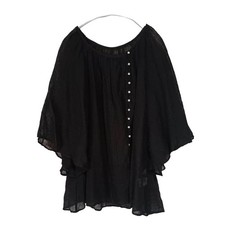 Nest Robe 100 Linen Blouse Made in Japan Black Free Size -Shipping from Japan