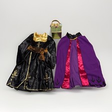 Disney Princess Anna Travel Costume Dress Cape Purse Lot Frozen 1 2 Girls 4-6x