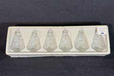 Vintage Textured Glass Tree Shape Ornaments Christmas Crafts 2006 Made in China