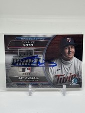 2023 Bowman Draft CHARLEE SOTO Bowman Draft Night #BDN-4 Minnesota Twins SIGNED
