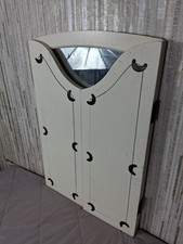 White Wooden Tri Fold Vanity Dressing Table Mirror Freestanding 56 x 39cm