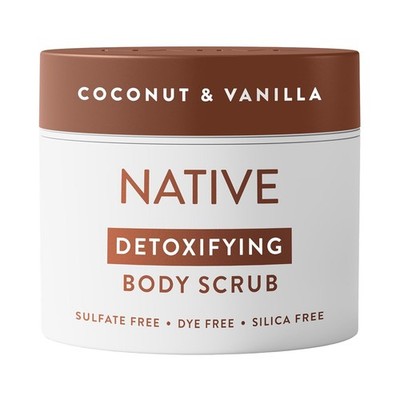Native Detoxifying Body Scrub with Coconut & Vanilla for Smooth Skin, 12 Oz