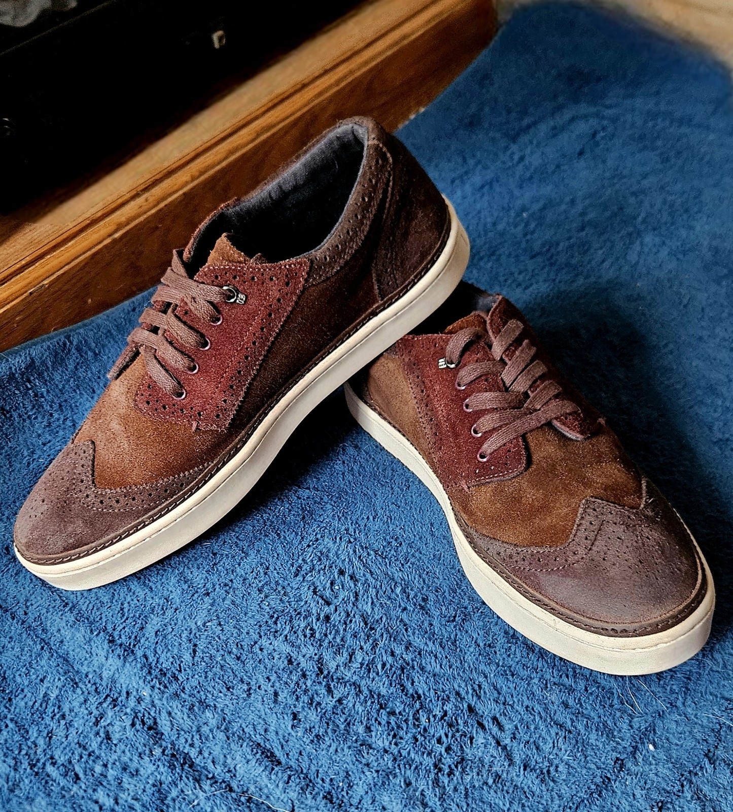 SAOLA Scarpe da uomo Ted Baker London Byran in camoscio marrone taglia 11