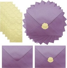 50 Pack 5 x 7 Pearl Envelopes Self-Seal A7 Shimmer Envelopes,with V-Flap for
