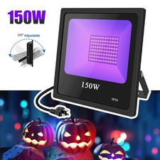 150W LED UV Black Light with10ft Cord Plug Grow Christmas Party Stage Lighting