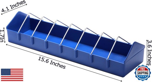 Coloch 4 Pack Large Pigeon Feeder, 8 Slot Poultry Feeder Bowl Thick Chicken F - Picture 2 of 5