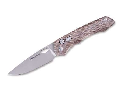 Real Steel Griffin Pro Micarta Natural Stonewash Taschenmesser 14C28N   01RE380