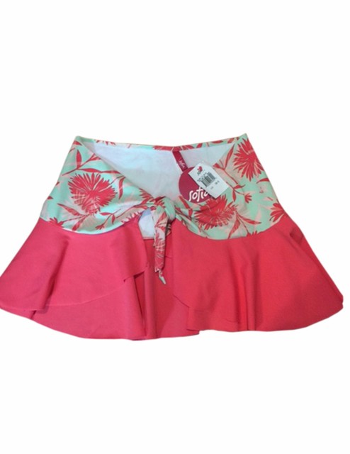 womens pink swim skirt