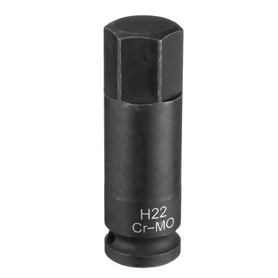 Douille à Choc Hexagonale 13mm 1/2" En Acier Cr-MO – Pour Tournevis/douille, Phosphate Noir
