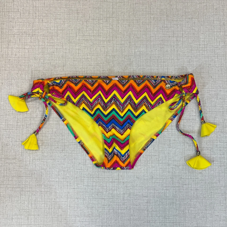 Parte inferior de bikini de natación Raisins Sweet Pea para mujer M mediana multicolor en zig zag lazo lateral Foto 2 de 4