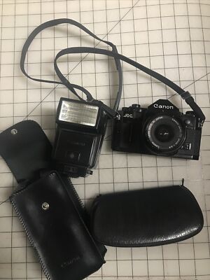 Canon A-1 35mm film camera with & 28mm 1:2.8 FD lens A1 - Nice