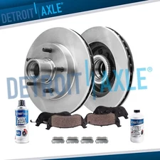 11.73'' 298mm Front Brake Rotors and Ceramic Pads for Ford F-150 E-150 Econoline