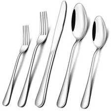30piece Silverware Flatware Cutlery Set Stainless Steel Tableware Utensils Servi