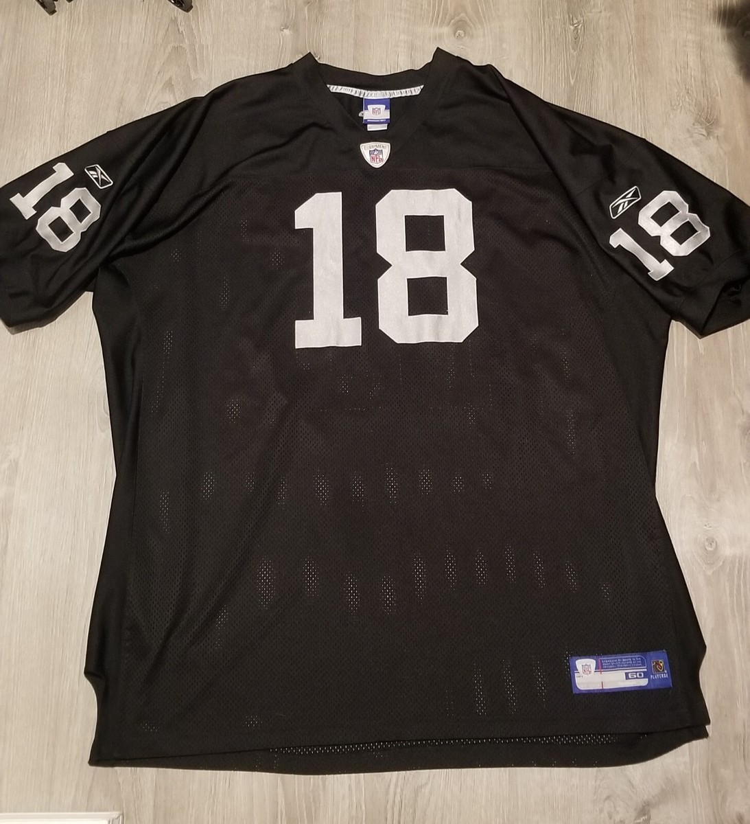 Randy Moss Oakland Raiders Reebok Authentic NFL Jersey Size 60 4XL