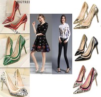 Women Thin Heels Shoes Shallow Mouth Snake Pattern Patent Leather Pump Shoe Women Thin Heels Shoes Shallow Mouth Snake Pattern Patent Leather Pump Shoe