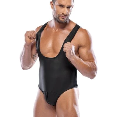 SVENJOYMENT sexy Herren Body dessous erotik Unterwäsche matter Wetlook Ringer jumpsuit "Jack
