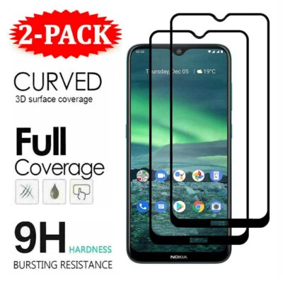 2x Occhiali Temperati Completi Protezione Schermo per Nokia G10 G21 G50 3.2 4.2 7.1 8.3
