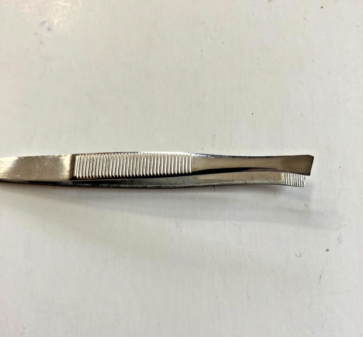 Magnum Medical Non Slip Grip Square/Slanted Tip Tweezers Instrument