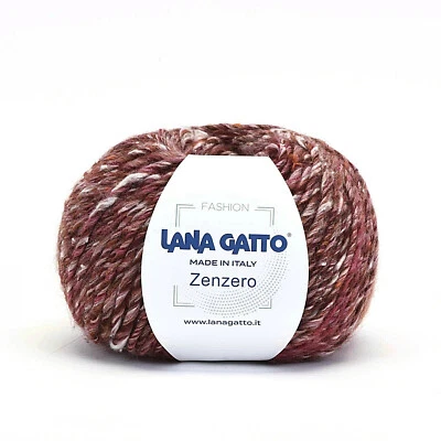LANA GATTO GOMITOLO MODA 50 GR. 90 MT. L. GATTO ZENZERO 27% LANA 10% ALPACA 10% SETA 2% VI