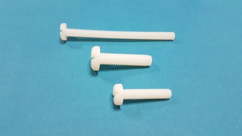 Nylon Plastic Slotted Pan Head Screws / Bolts / Fasteners Sizes M2 - M10 - Picture 2 of 9